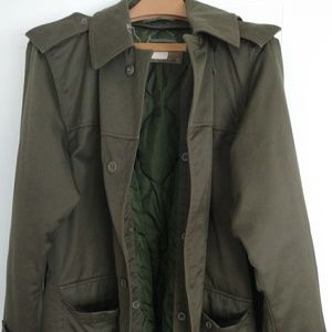 Vintage olive drab trenchcoat